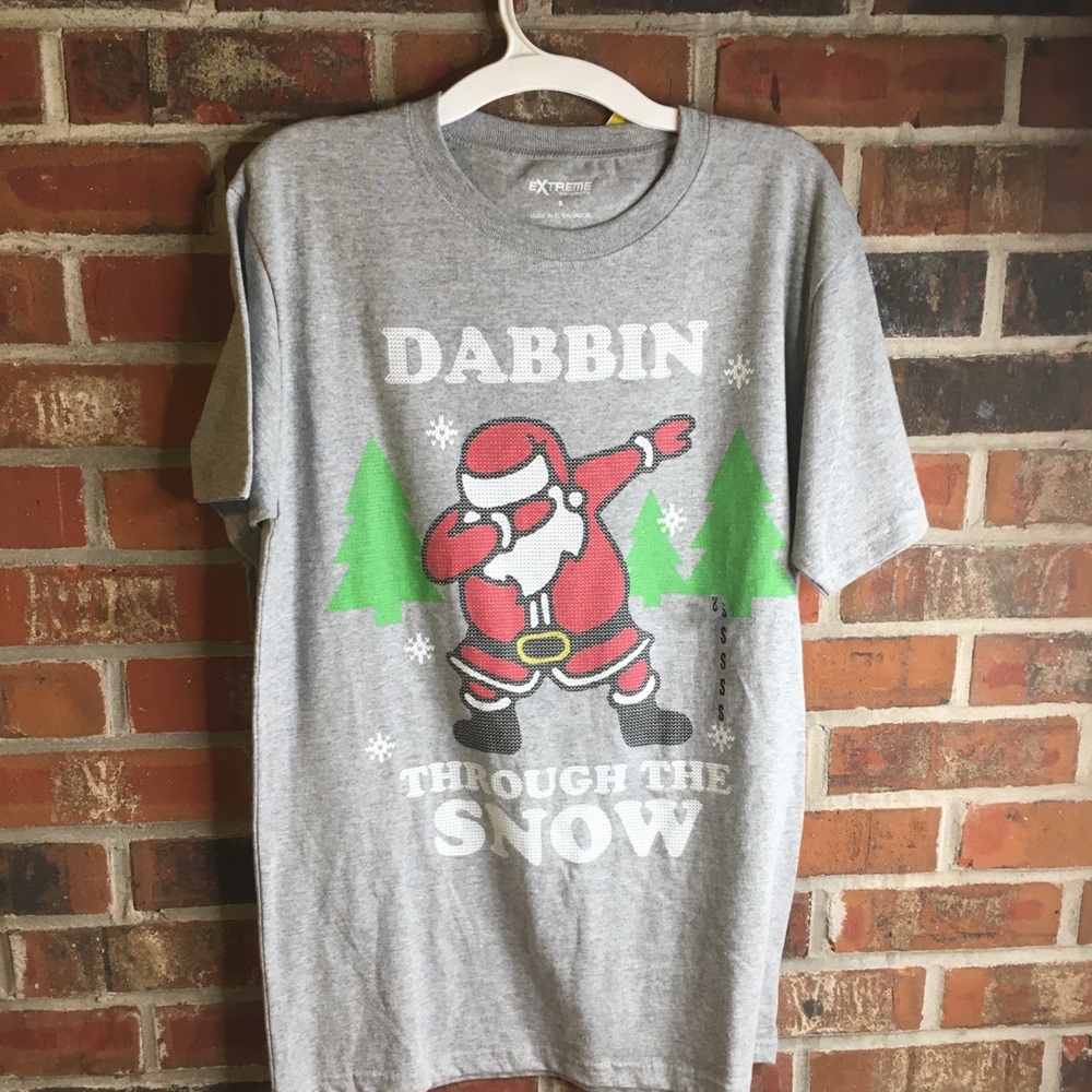 NWT Santa funny Christmas ugly shirt Small